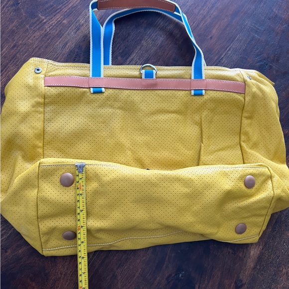 Orla Keily Yellow Tote Bag with Blue Accents - Picture 4 of 11